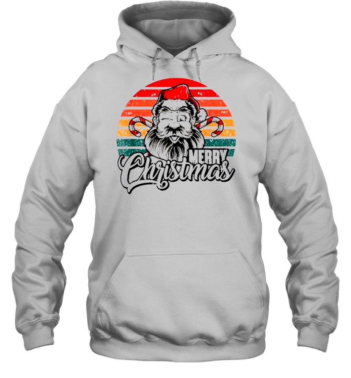 Santa Claus Vintage Merry Christmas Sweatshirt Unisex Hoodie