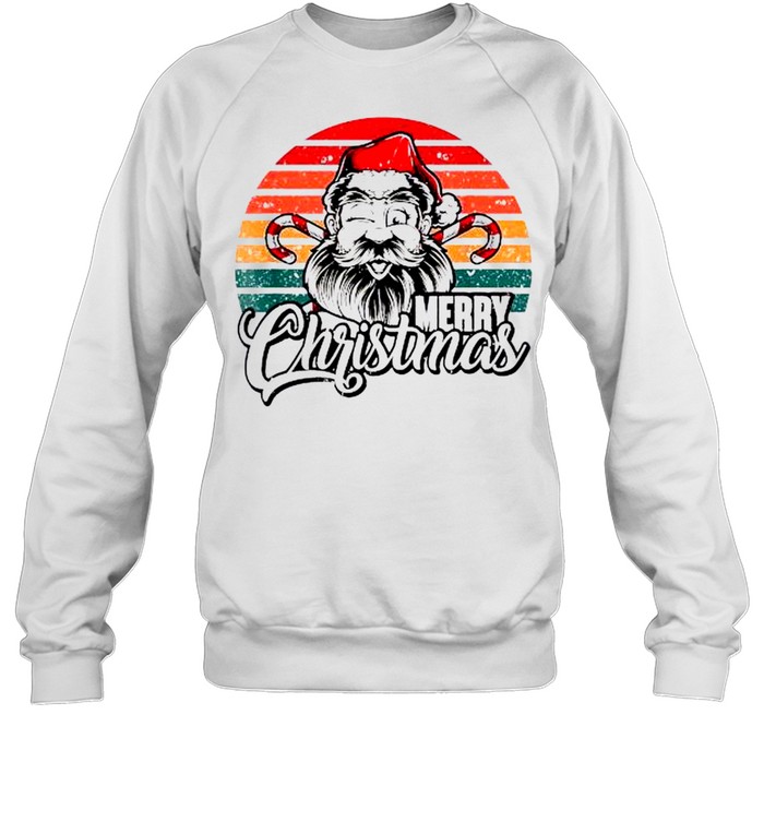 Santa Claus Vintage Merry Christmas Sweatshirt Unisex Sweatshirt