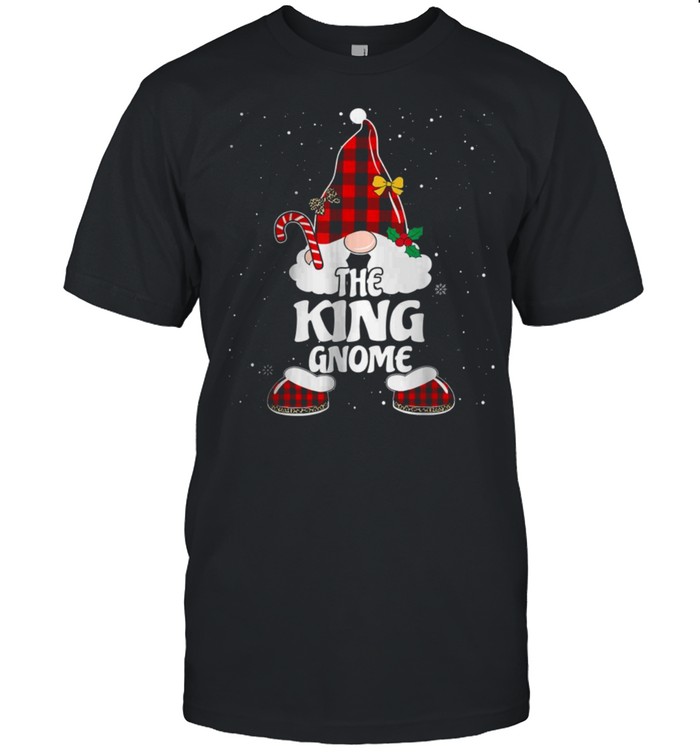 King Gnome Buffalo Plaid Matching Family Christmas Pajama T-Shirts