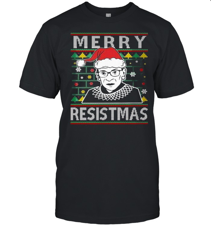 Merry Resistmas Ruth Bader Ginsburg Ugly Christmas shirt Classic Men's T-shirt