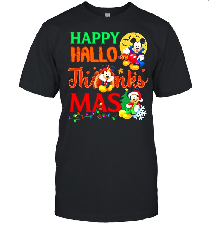 Mickey Mouse Happy Hallo ThnaksMas Christmas shirt Classic Men's T-shirt
