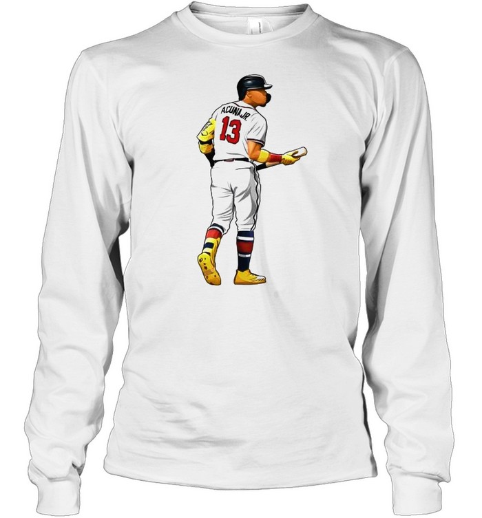 Ronald Acuna Jr. Atlanta Braves Men's Navy Backer Long Sleeve T