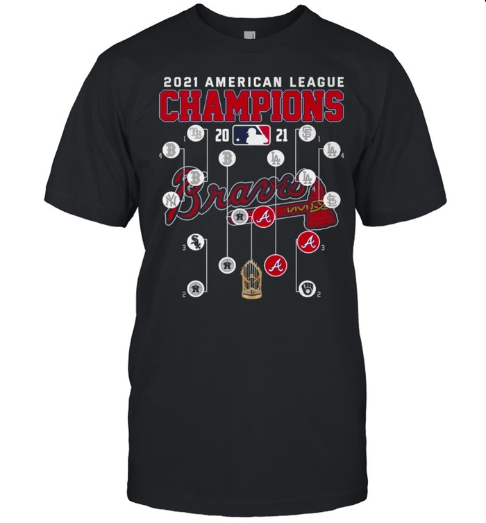 League MLB 2021 American League Atlanta Braves  Classic Men's T-shirt