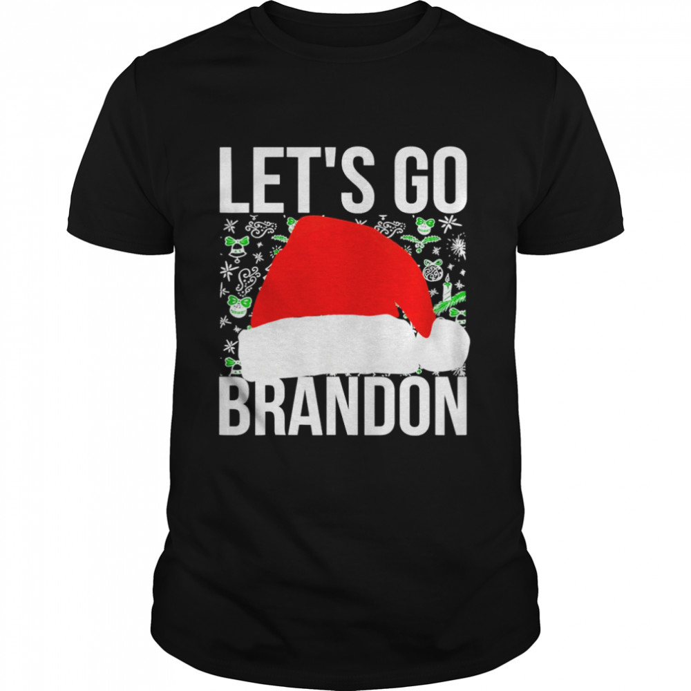 Best let’s Go Brandon Santa Hat Christmas 2021 Premium T- Classic Men's T-shirt