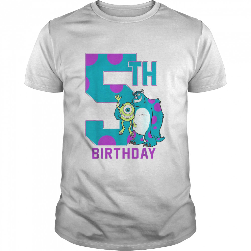 Disney Pixar Monsters Inc Mike s& Sully Happy 5th Birthday Shirts