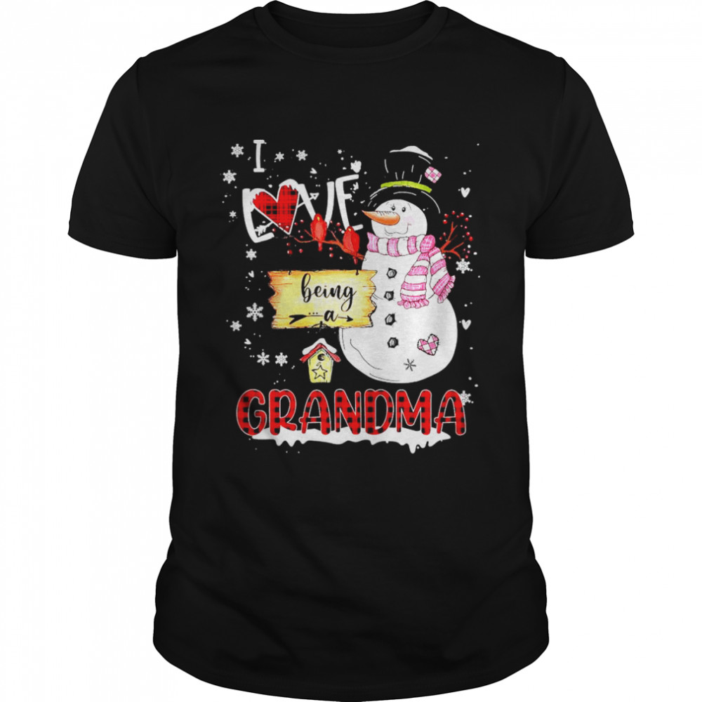 I Love Being A Grandma Snowman Christmas  Classic Men's T-shirt