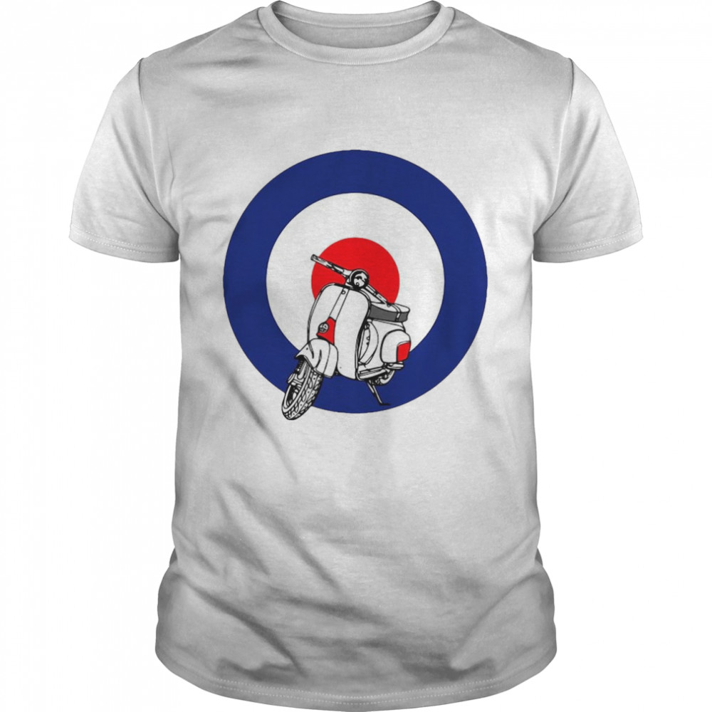Mod Scooter With Roundel Motorcycle Lovers T-shirt Classic Men's T-shirt