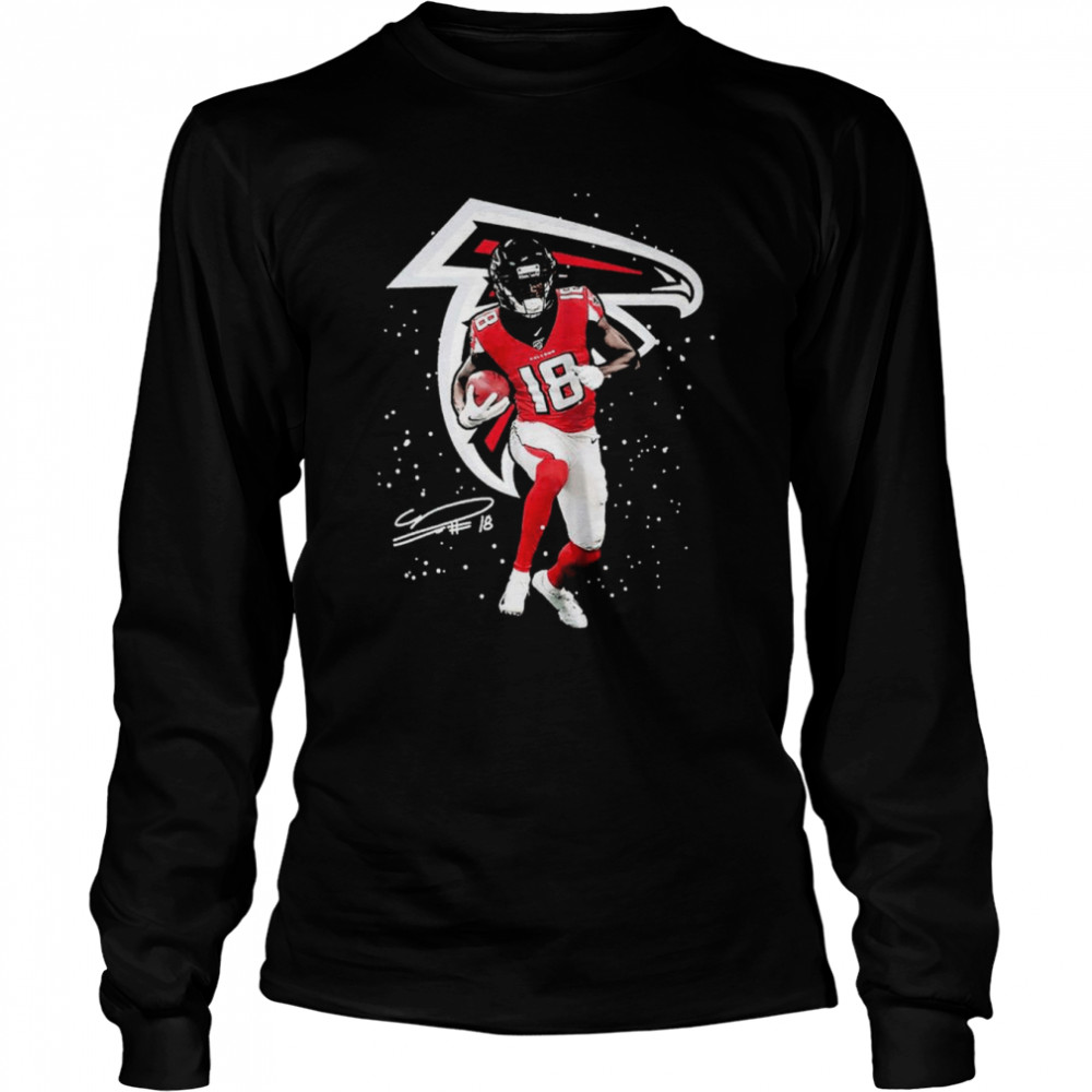 Atlanta Falcons Calvin Ridley signature T-shirt Long Sleeved T-shirt