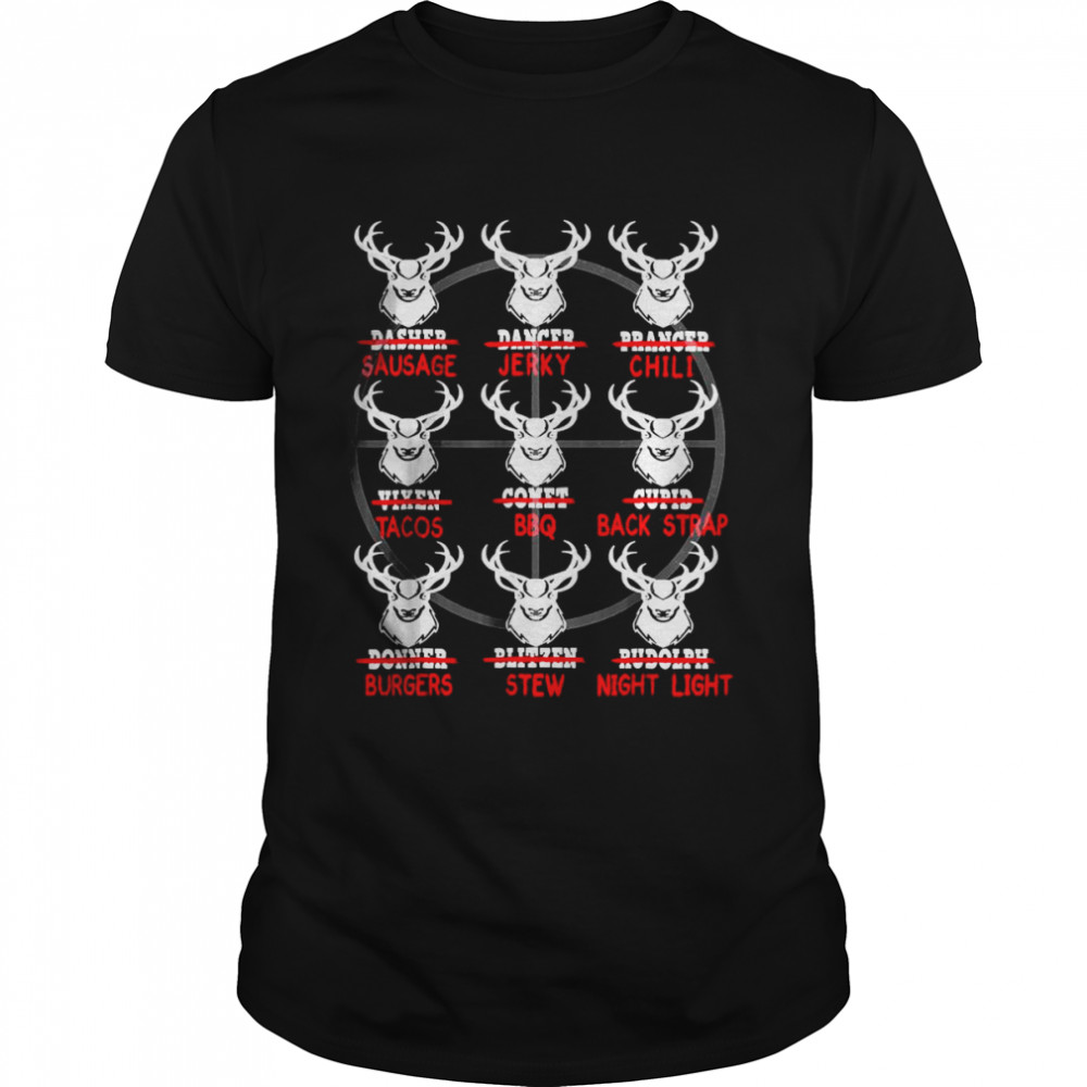 Christmas Deer Bow Hunting Santa Men Women Hunter T-Shirts