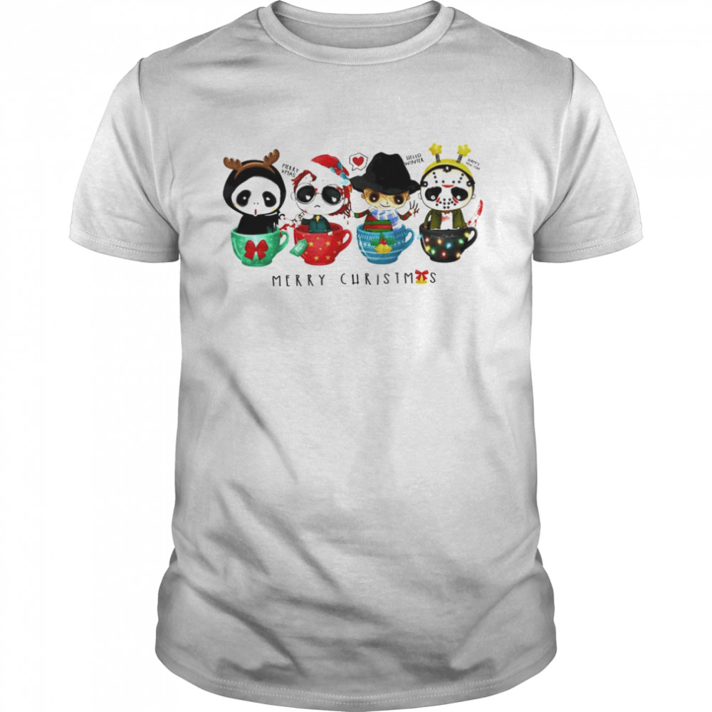 Horror Character Merry Christmas shirts