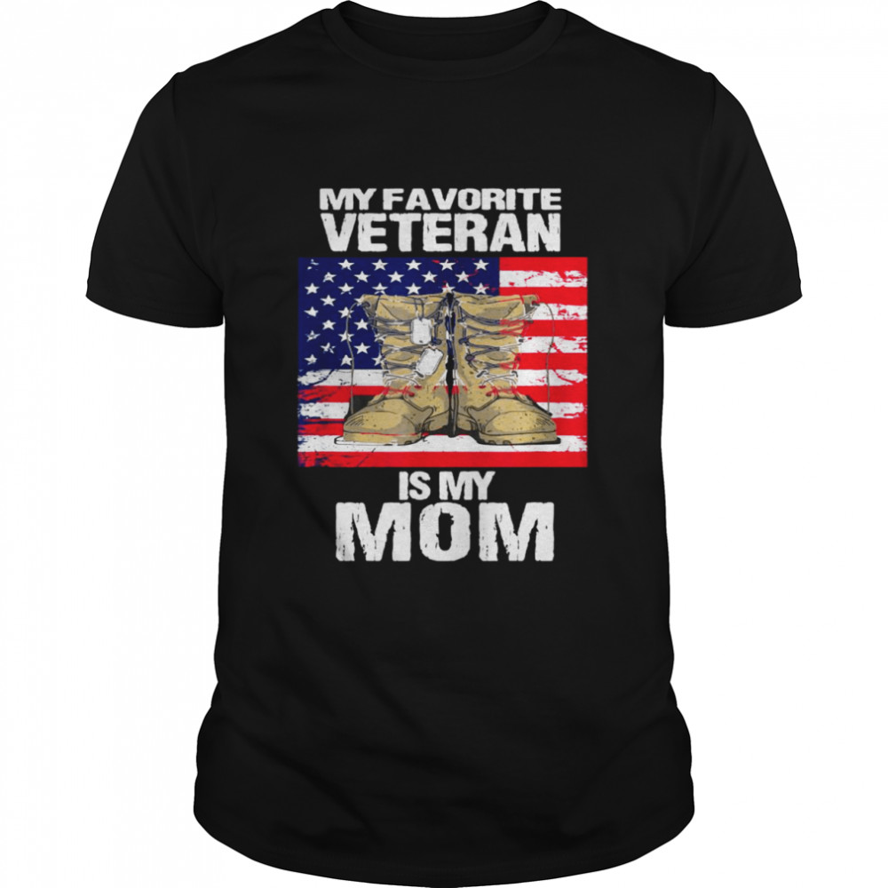 My Favorite Veteran Is My Mom For Kids Shirt