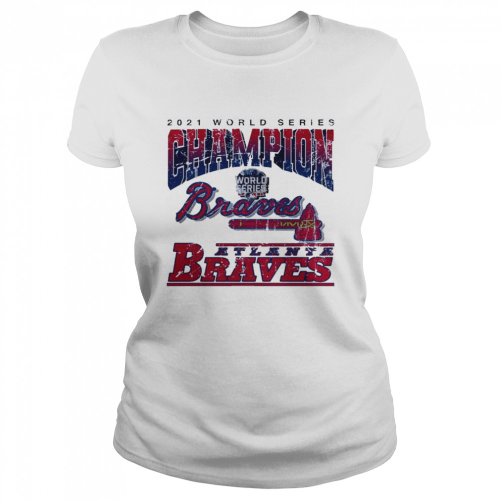 Atlanta Braves Gold Leaf Navy T-Shirt