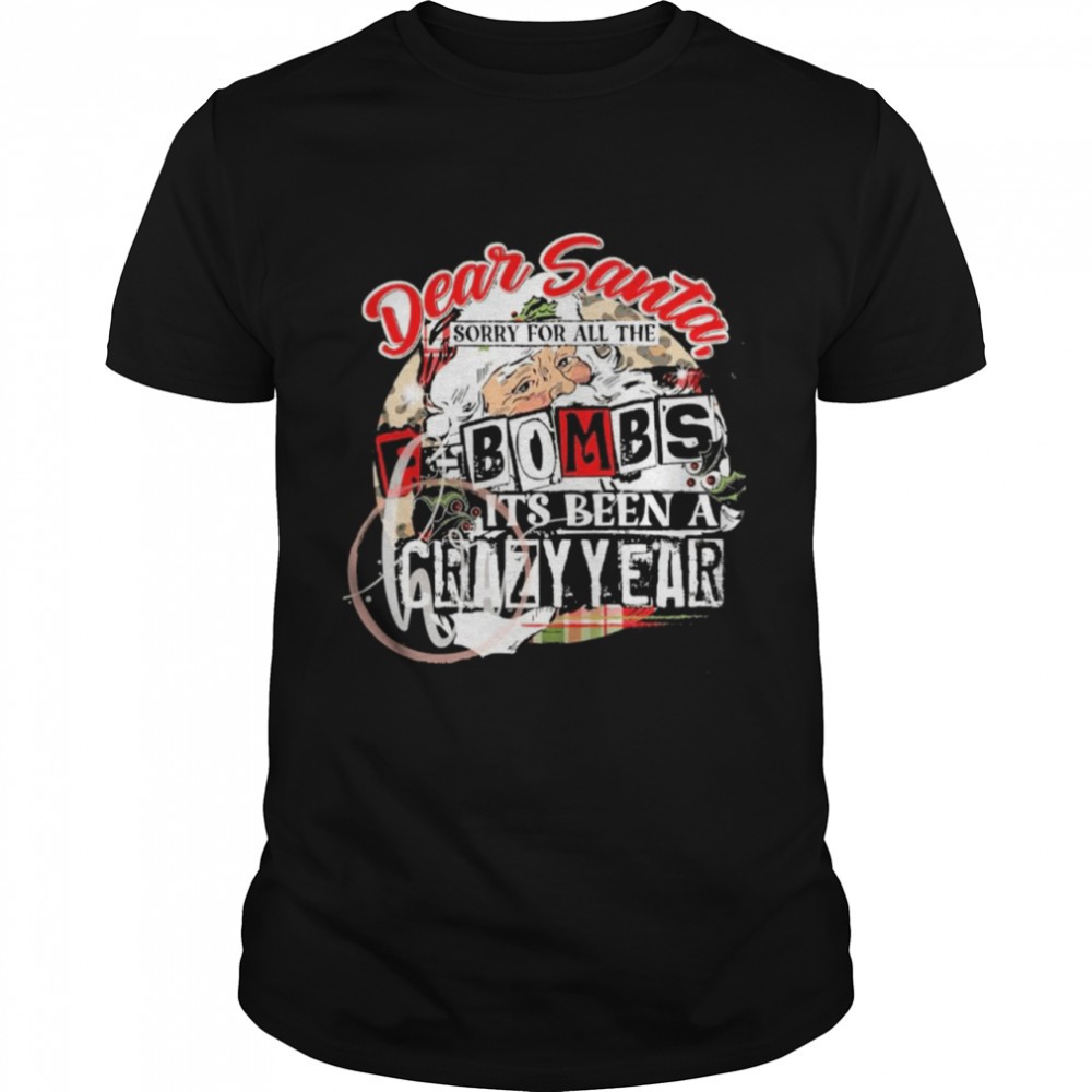 Dear Santa sorry for all the f-bombs its's been a crazy year Christmas shirts