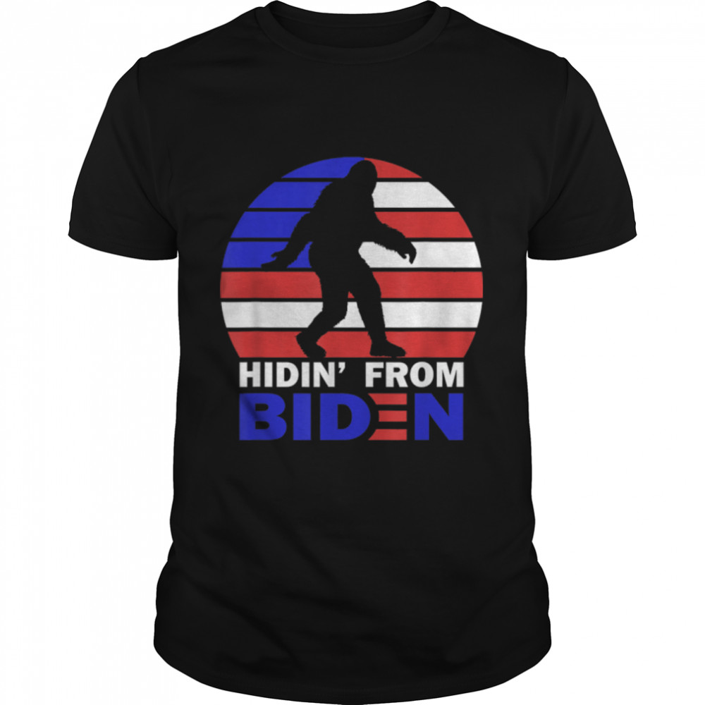 Hidin From Biden T-Shirt Bigfoot Impeach Biden T-Shirt B09HX7P1XSs