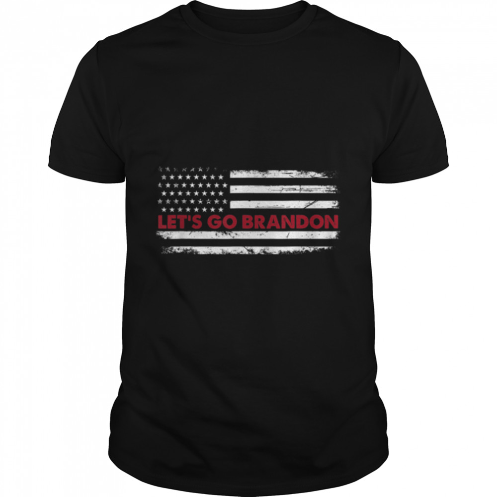 Let's Go Brandon Joe Biden Chant Impeach Biden USA Flag T- B09JP24KZ1 Classic Men's T-shirt