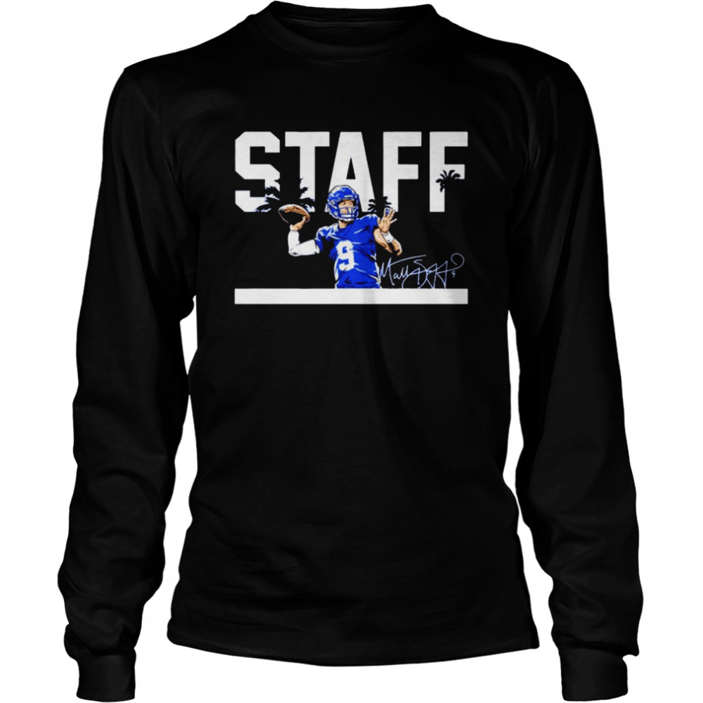 Matthew Stafford Staff signature shirt Long Sleeved T-shirt