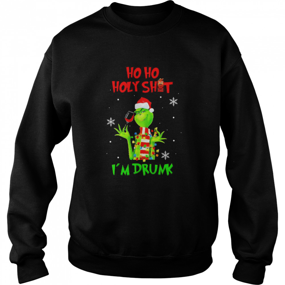 Santa Grinch Ho Ho Holy Shit I’m Drunk Sweat T-shirt Unisex Sweatshirt