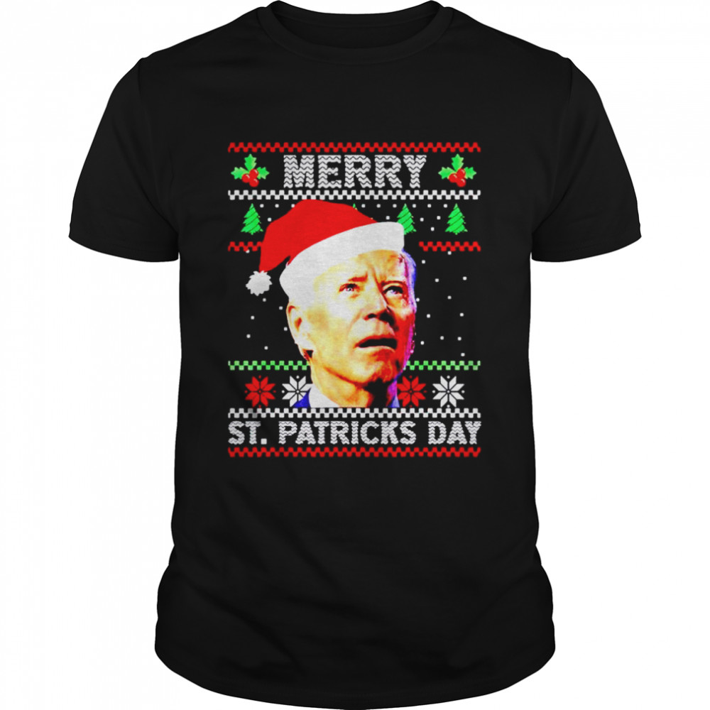 Best biden merry St Patrick’s day Christmas sweater Classic Men's T-shirt