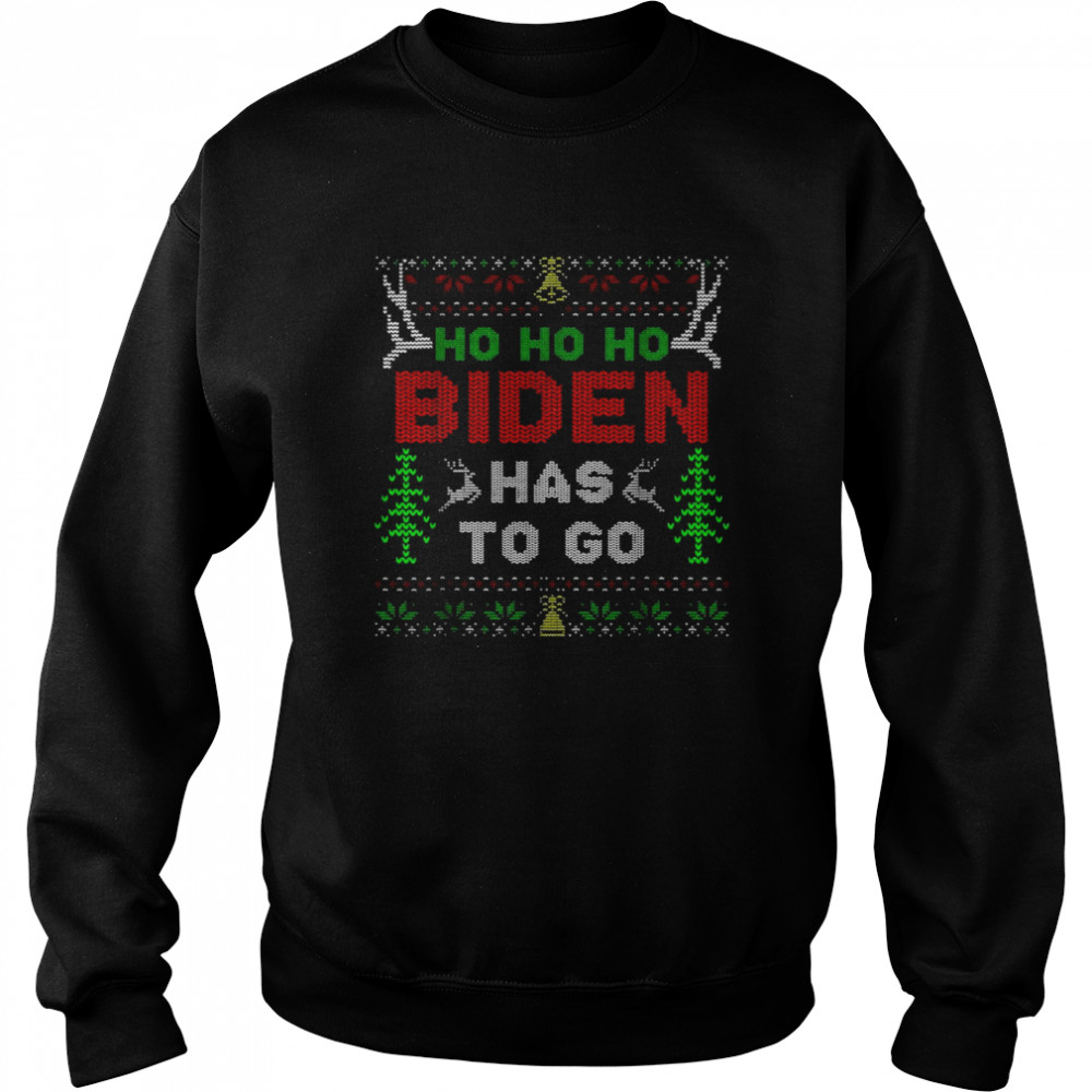 Ho Ho Ho Biden Has To Go Ugly Christmas shirt Unisex Sweatshirt