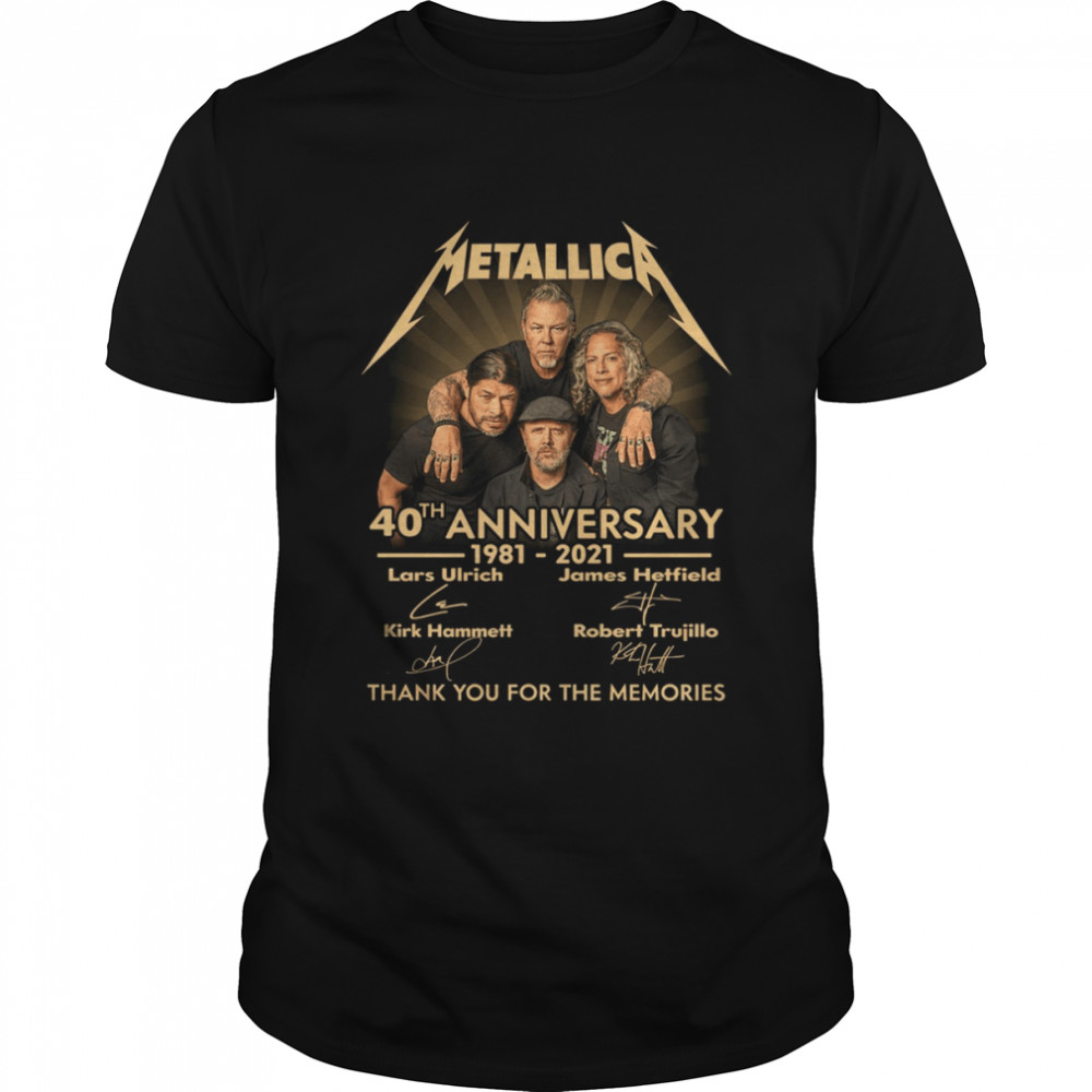 Metallica 40th anniversary 1981-2021 thank you for the memories shirt Classic Men's T-shirt