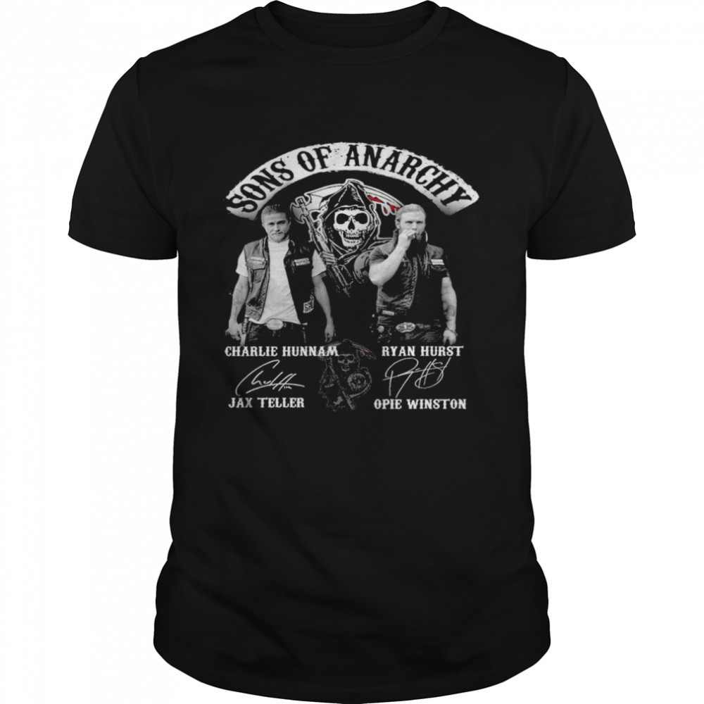 Sons Of Anarchy Charlie Hunnam Ryan Hurst Jax Teller Opie Winston Signatures shirt