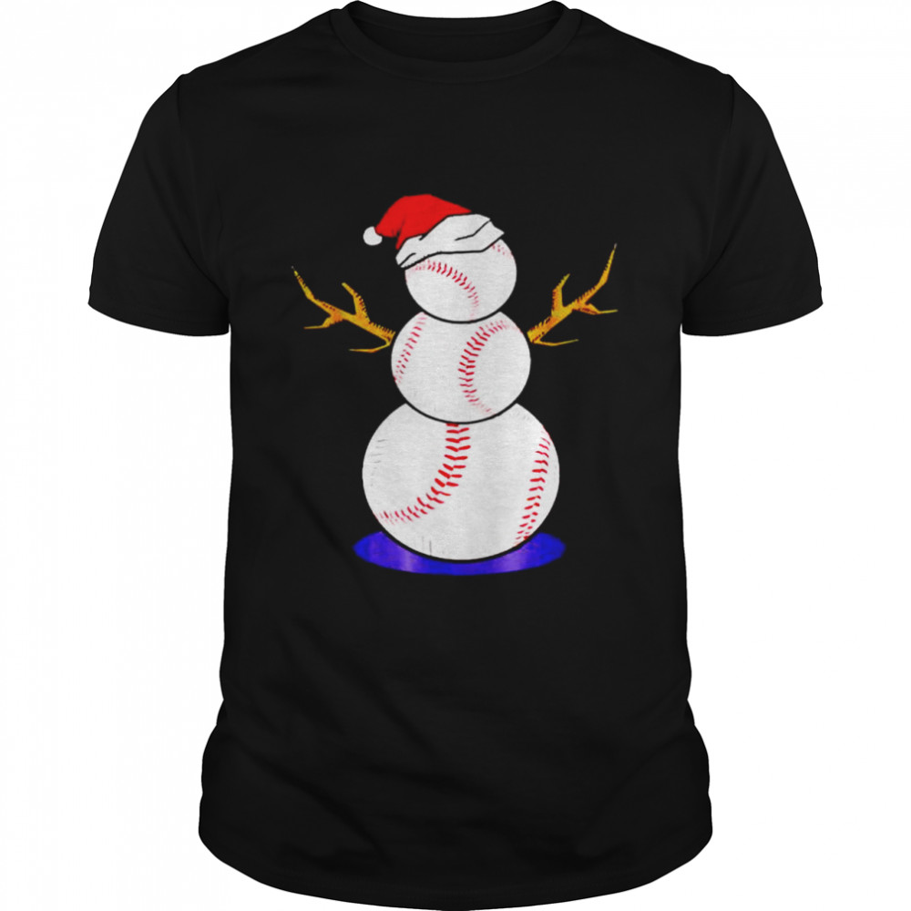 baseball snowman Christmas shirt Classic Men's T-shirt