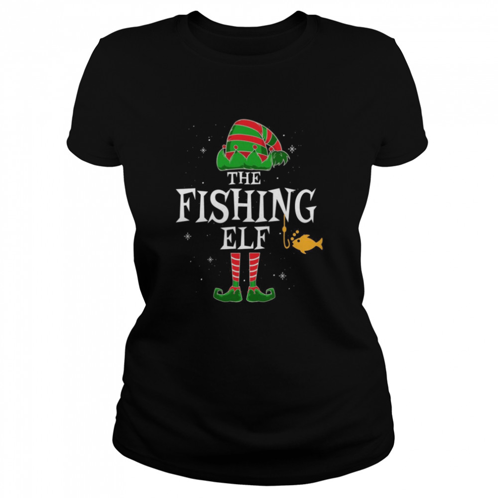 The Fishing Elf Group Matching Family Christmas Fisher Classic Women's T-shirt