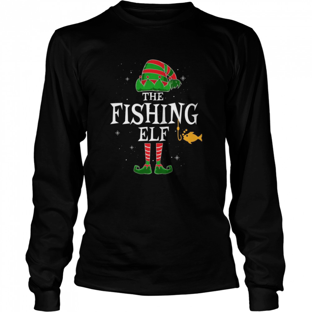 The Fishing Elf Group Matching Family Christmas Fisher Long Sleeved T-shirt