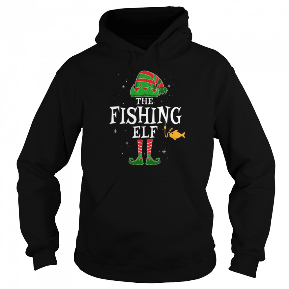 The Fishing Elf Group Matching Family Christmas Fisher Unisex Hoodie