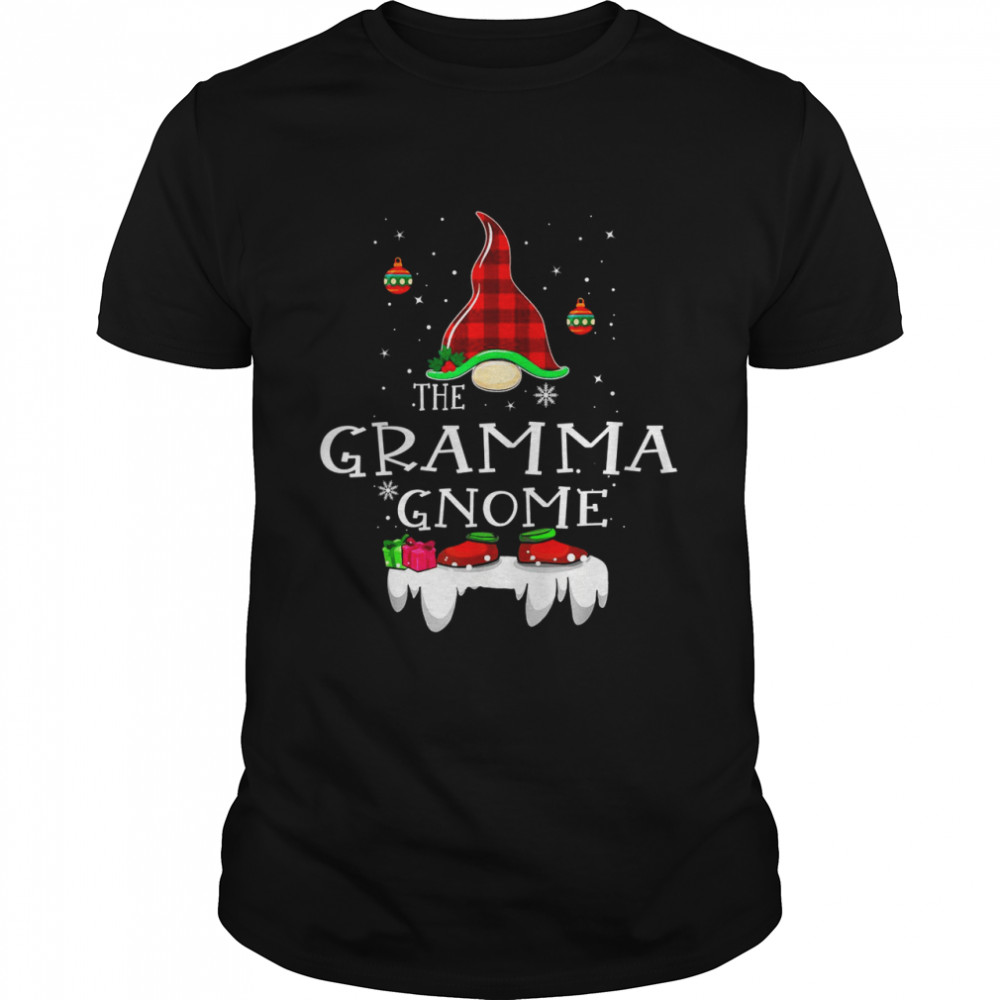 Gramma Gnome Buffalo Plaid Matching Family Christmas Pajama Shirts