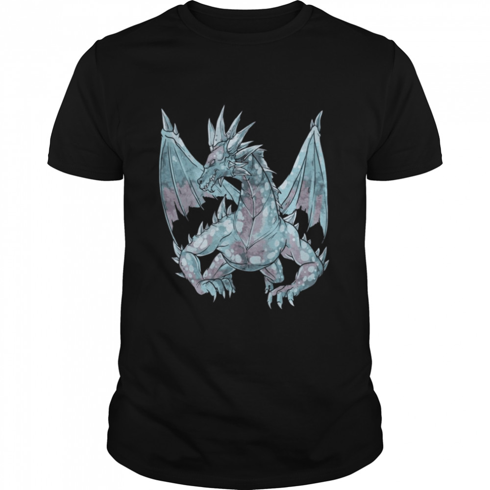 Pastel Goth Fierce Scary Dragon Watercolor Classic Men's T-shirt