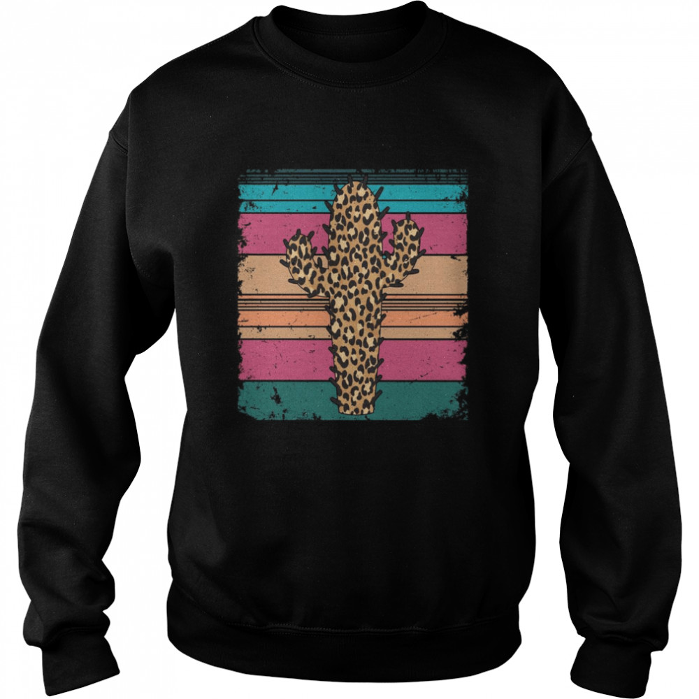 Western Leopard Cheetah Cactus Cowgirl Rodeo Cowgirl Unisex Sweatshirt