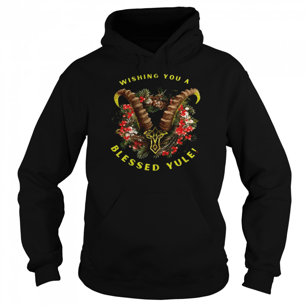 Wishing you a blessed yule shirt Unisex Hoodie