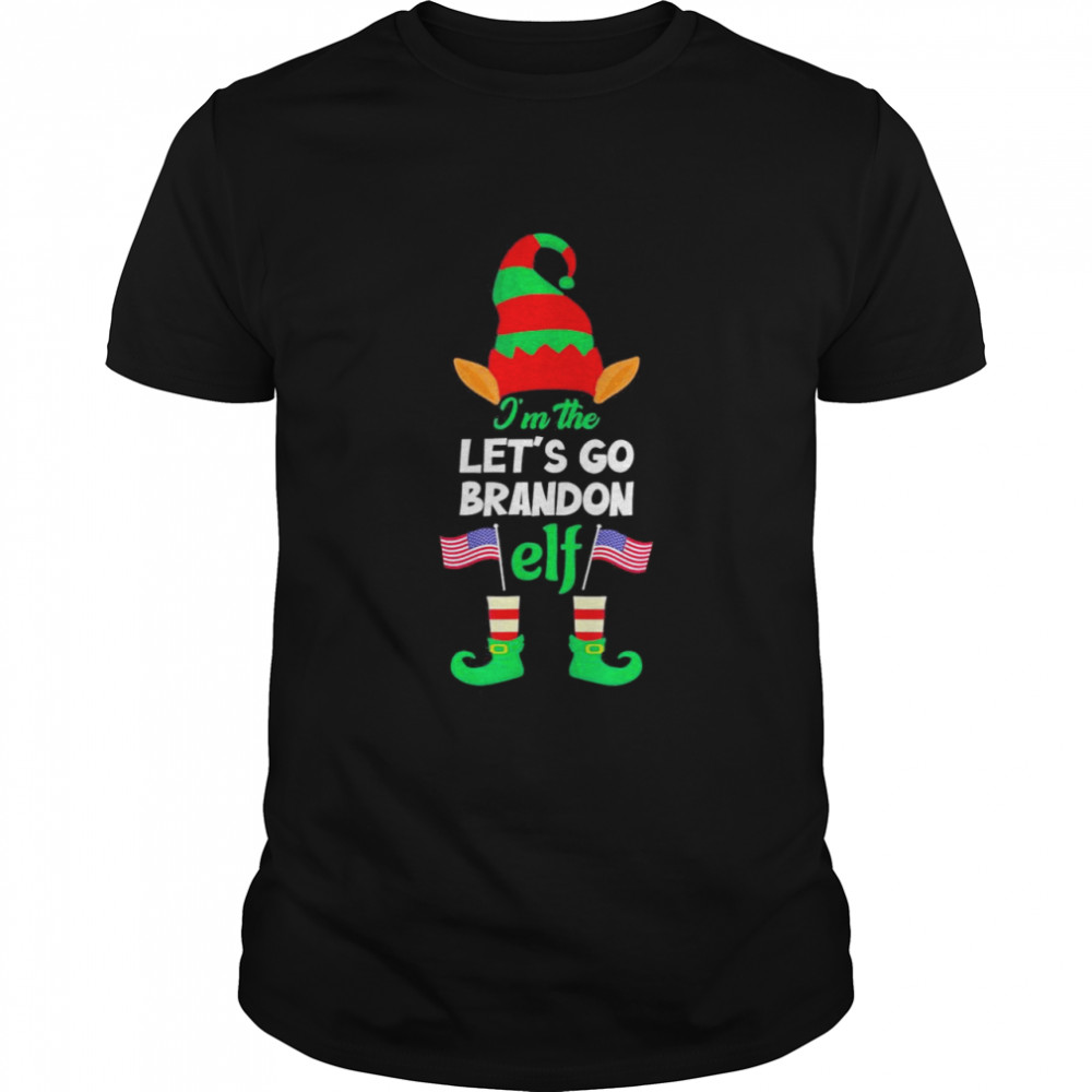 Let’s Go Brandon American Flag Christmas Elf Pajama T- Classic Men's T-shirt