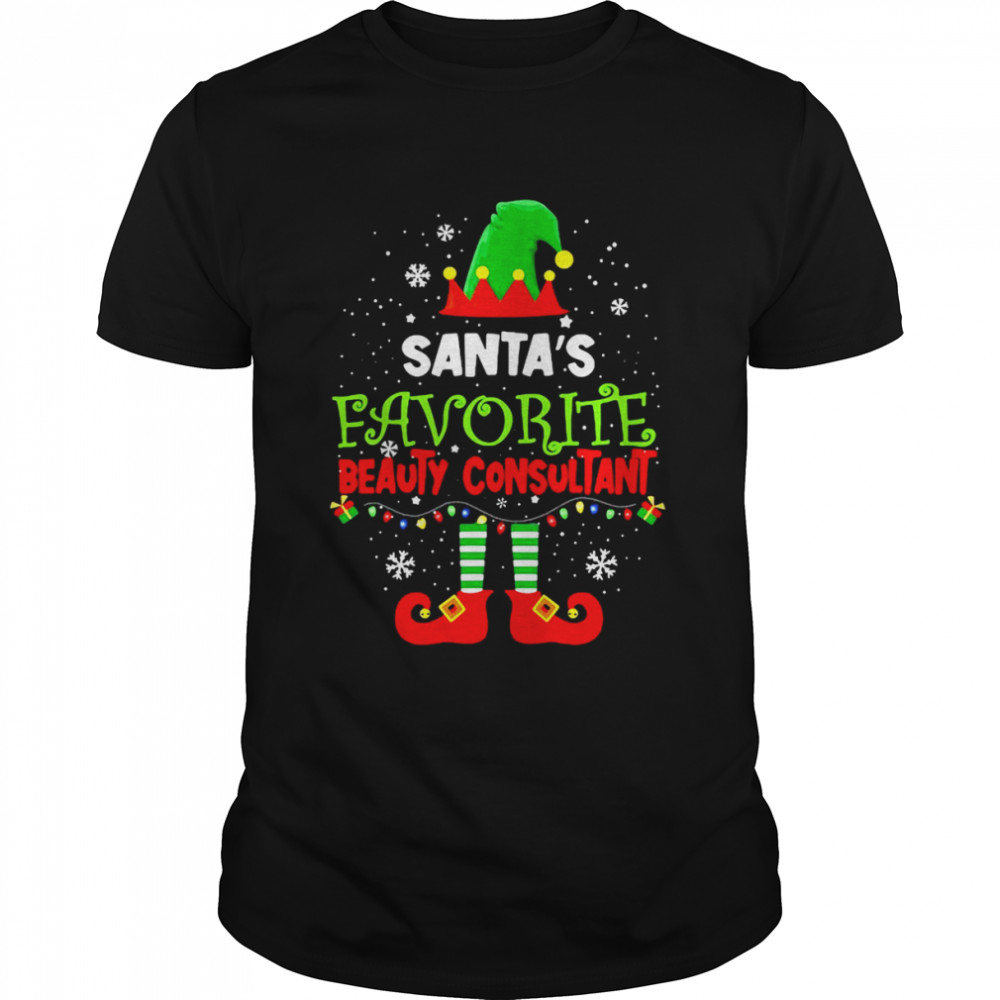 Santa’s Favorite Beauty Consultant Elf Christmas Costume  Classic Men's T-shirt