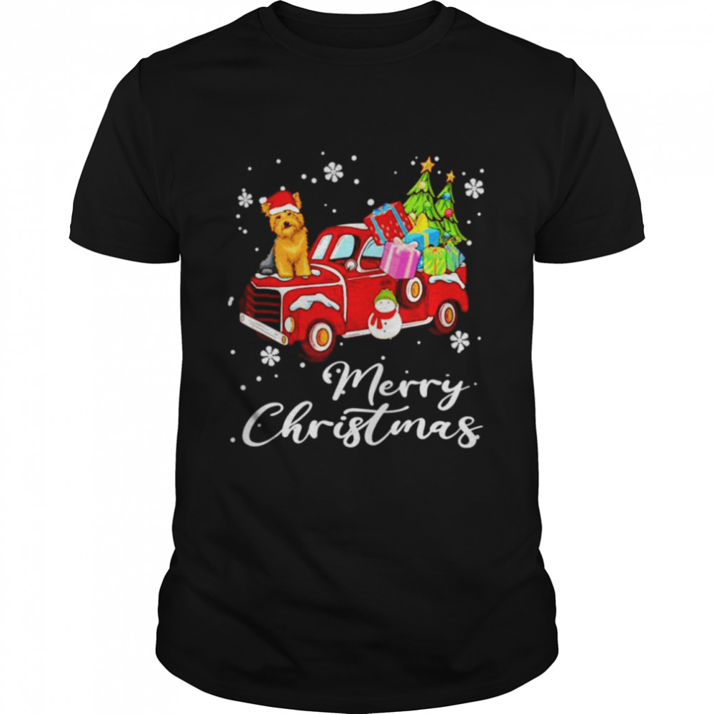 Yorkshires Terriers Ridings Reds Trucks Merrys Christmass Shirts