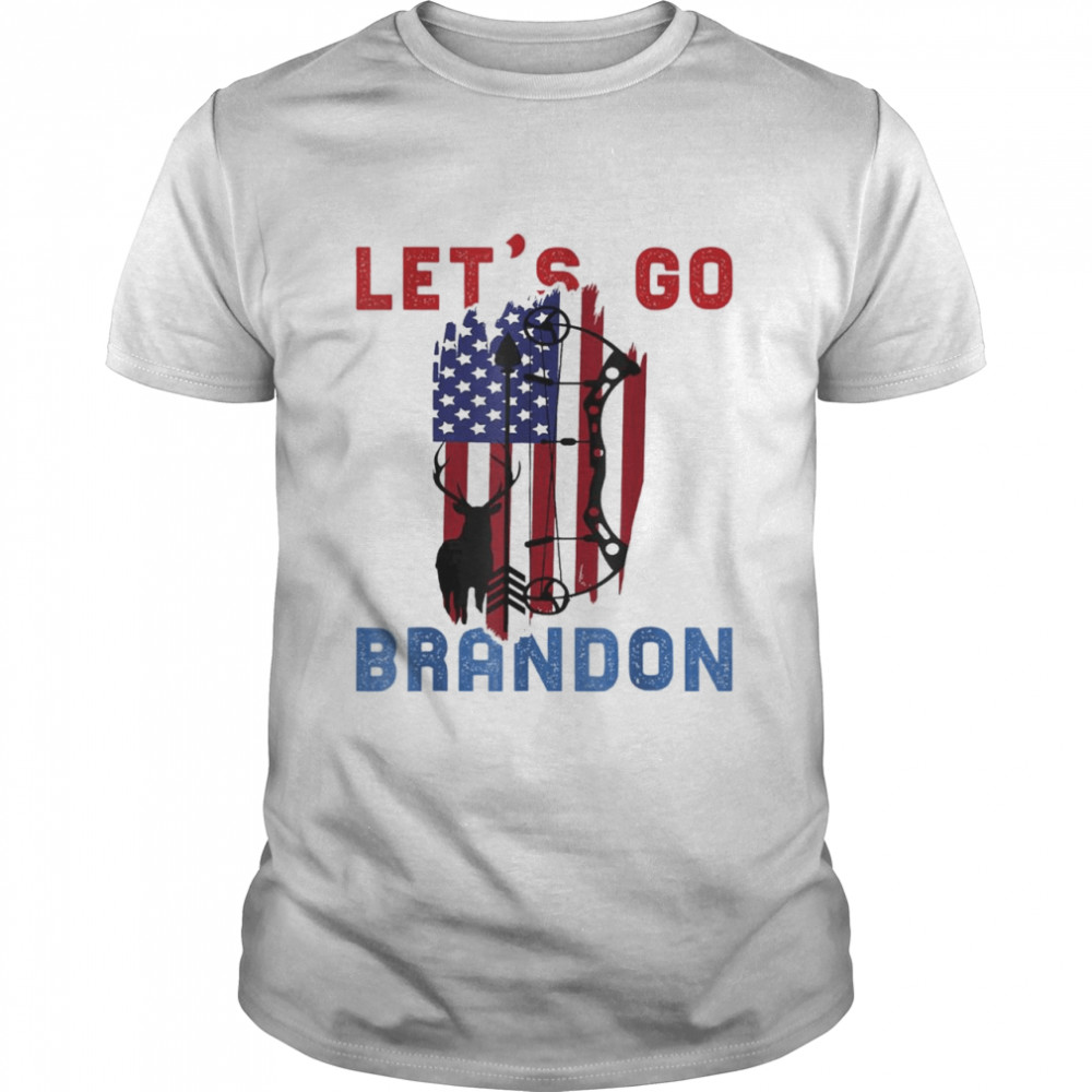 Let’s Go 2024 Brandon Arrow Flag And Deer Christmas T-Shirt