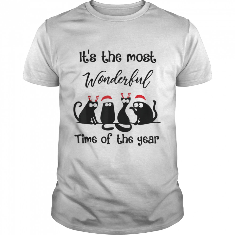 Santa Cat Its’s The Most Wonderful Time Of The Year Chirstmas shirts