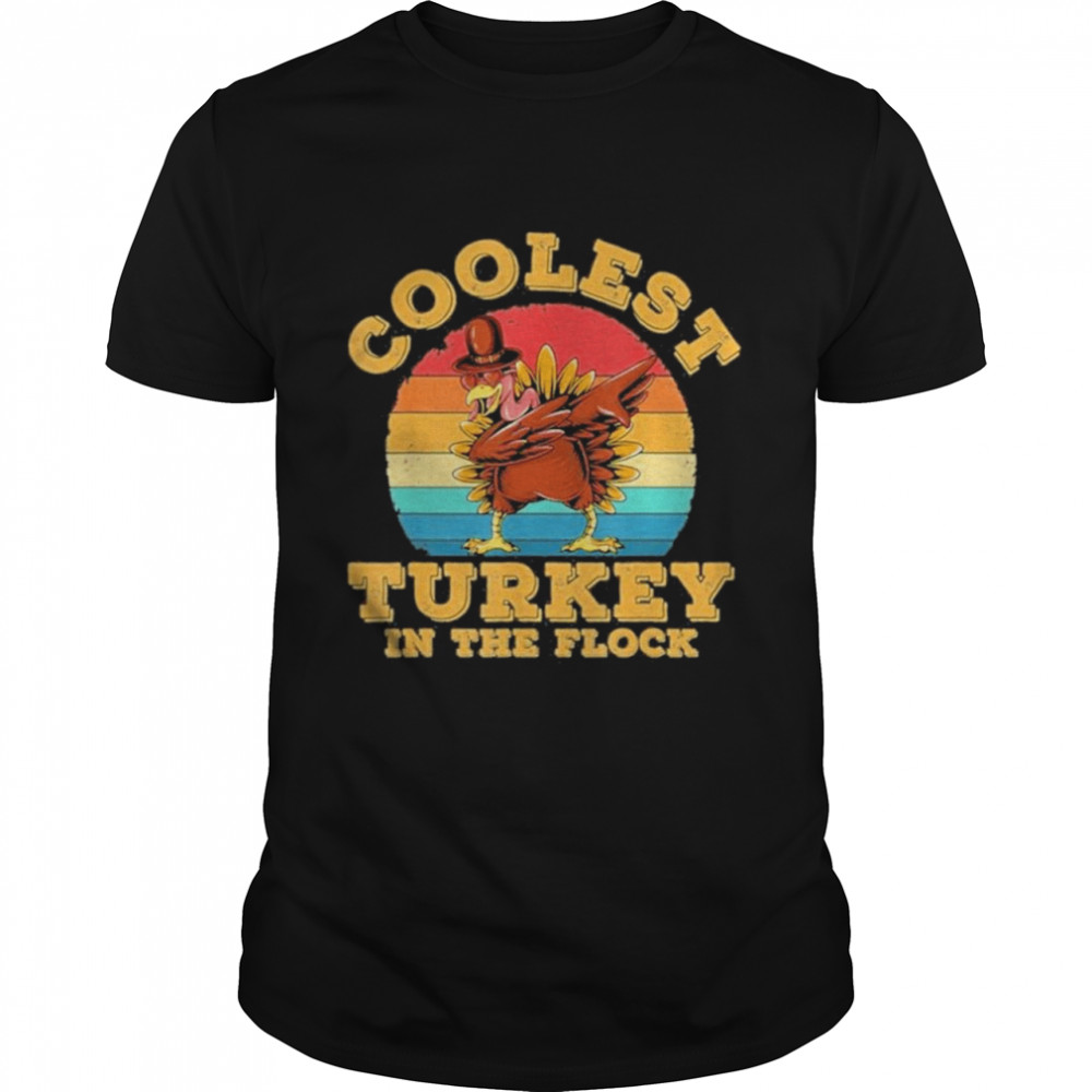 Turkey Thanksgiving Coolest Turkey in The Flock Vintage T Classic Men's T-shirt