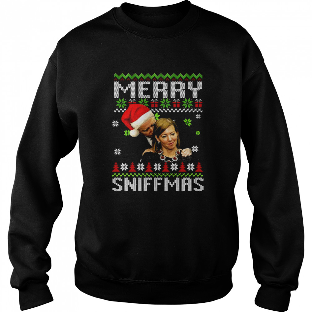 Joe Biden Merry Sniffmas Ugly Christmas shirt Unisex Sweatshirt