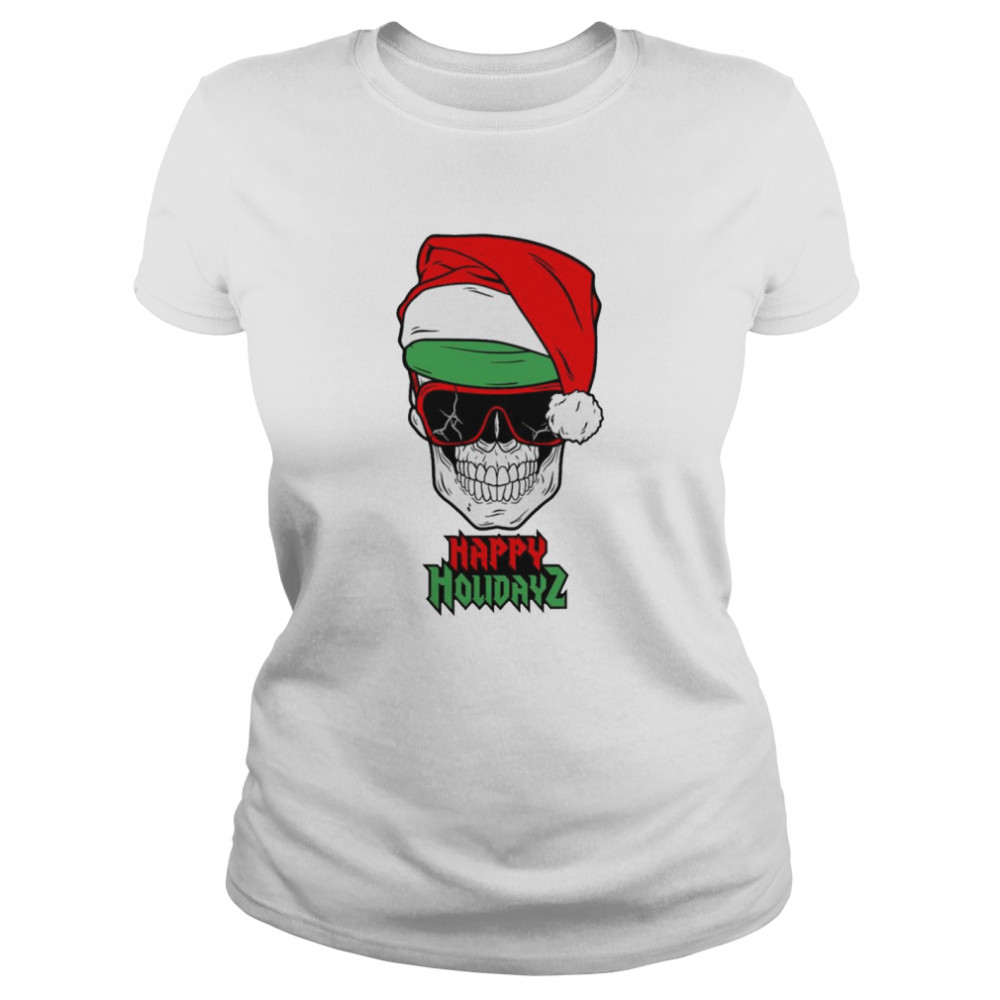 Skull Santa Happy Holidayz shirt Classic Women's T-shirt