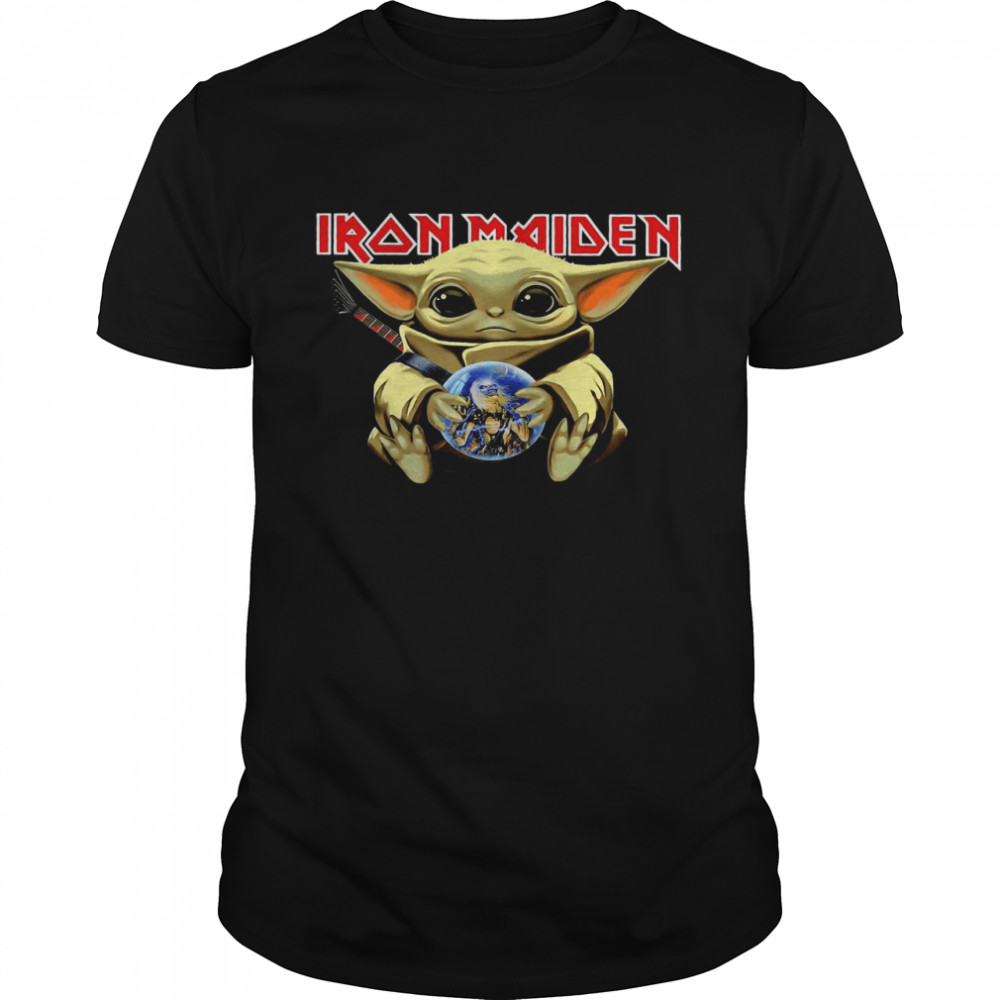 Baby Yoda Hug Iron Maiden Shirts