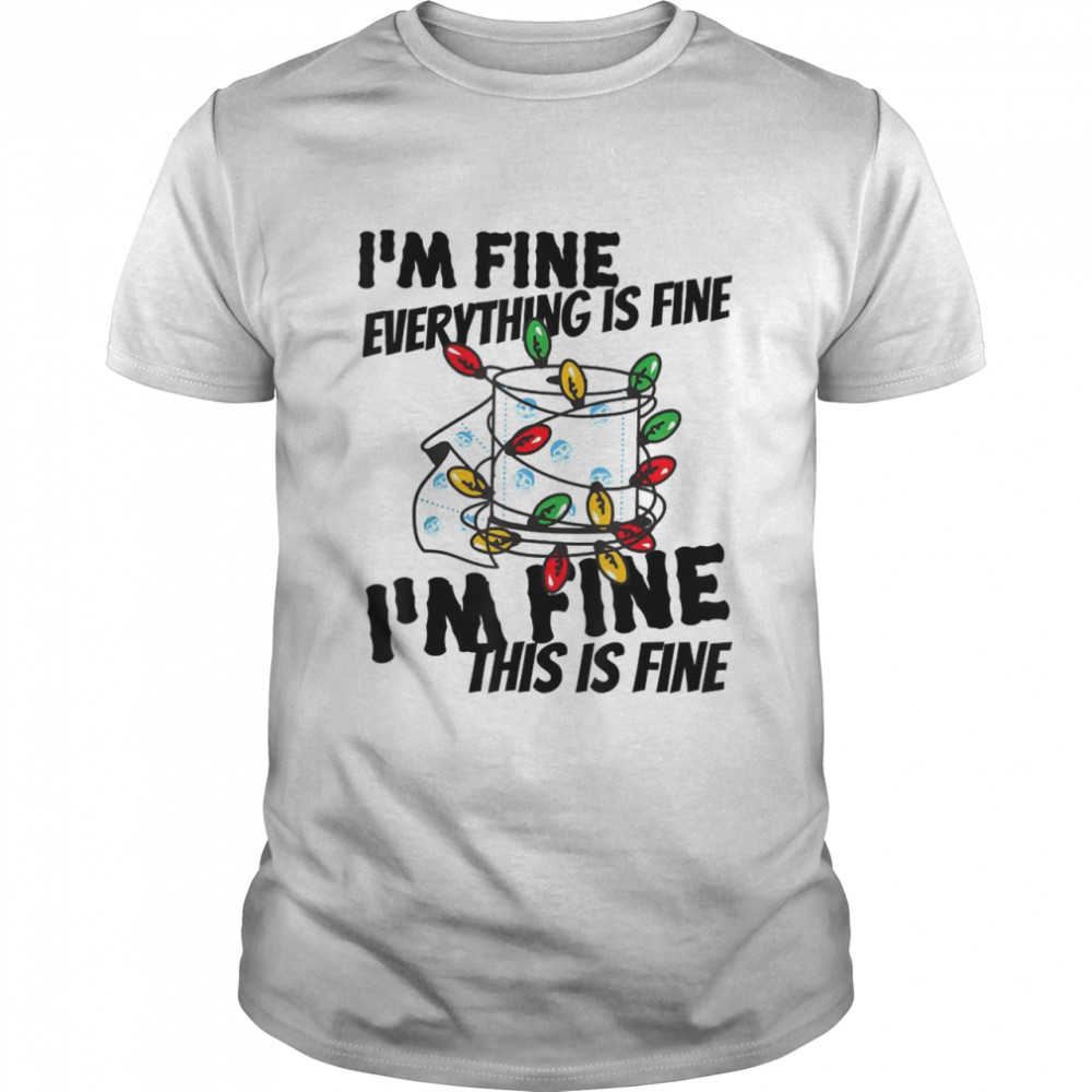 Christmas Lights I’m Fine Everything Is Fine Ugly Christmas T- Classic Men's T-shirt