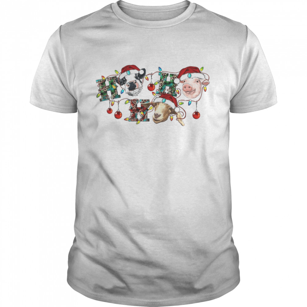 Ho ho ho Animal shirt Merry christmas shirt Christmas on the farm shirt