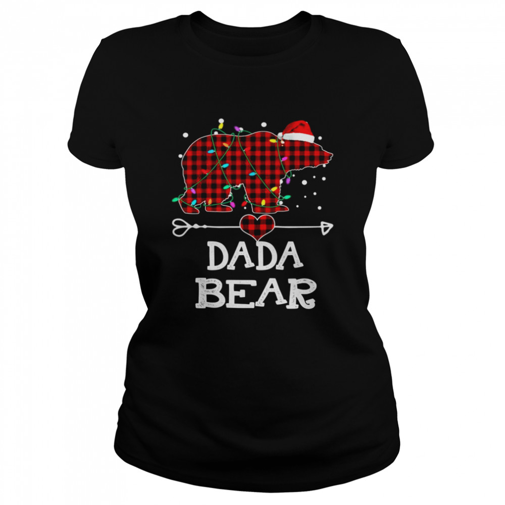 Dada Bear , Red Buffalo Plaid Dada Bear Pajama Classic Women's T-shirt