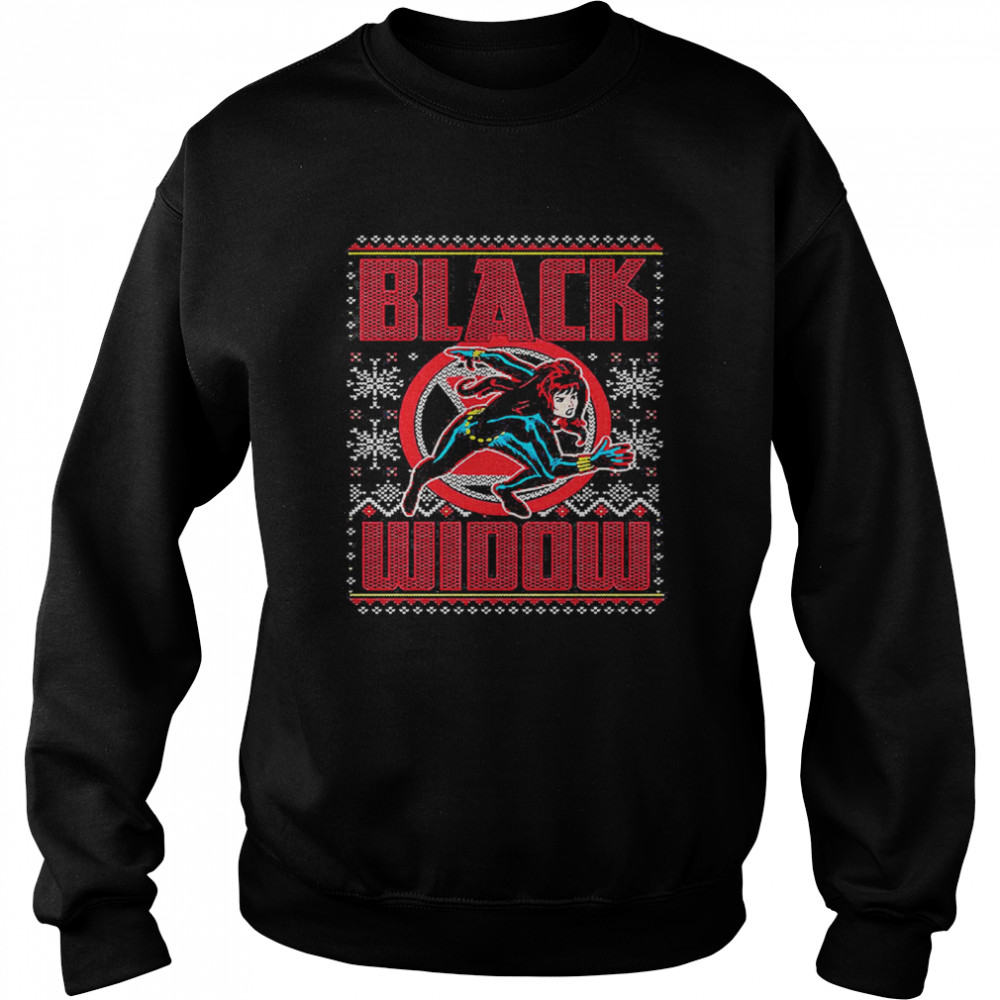 Black Widow Faux Ugly Christmas Sweater Marvel Comics  Unisex Sweatshirt