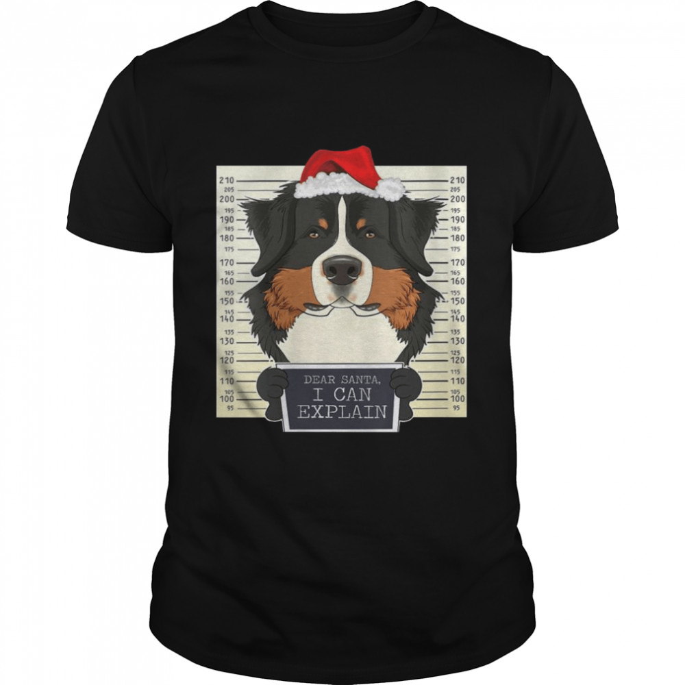 Dears Santas Is Cans Explains Christmass Berneses Mountains Dogs Shirts