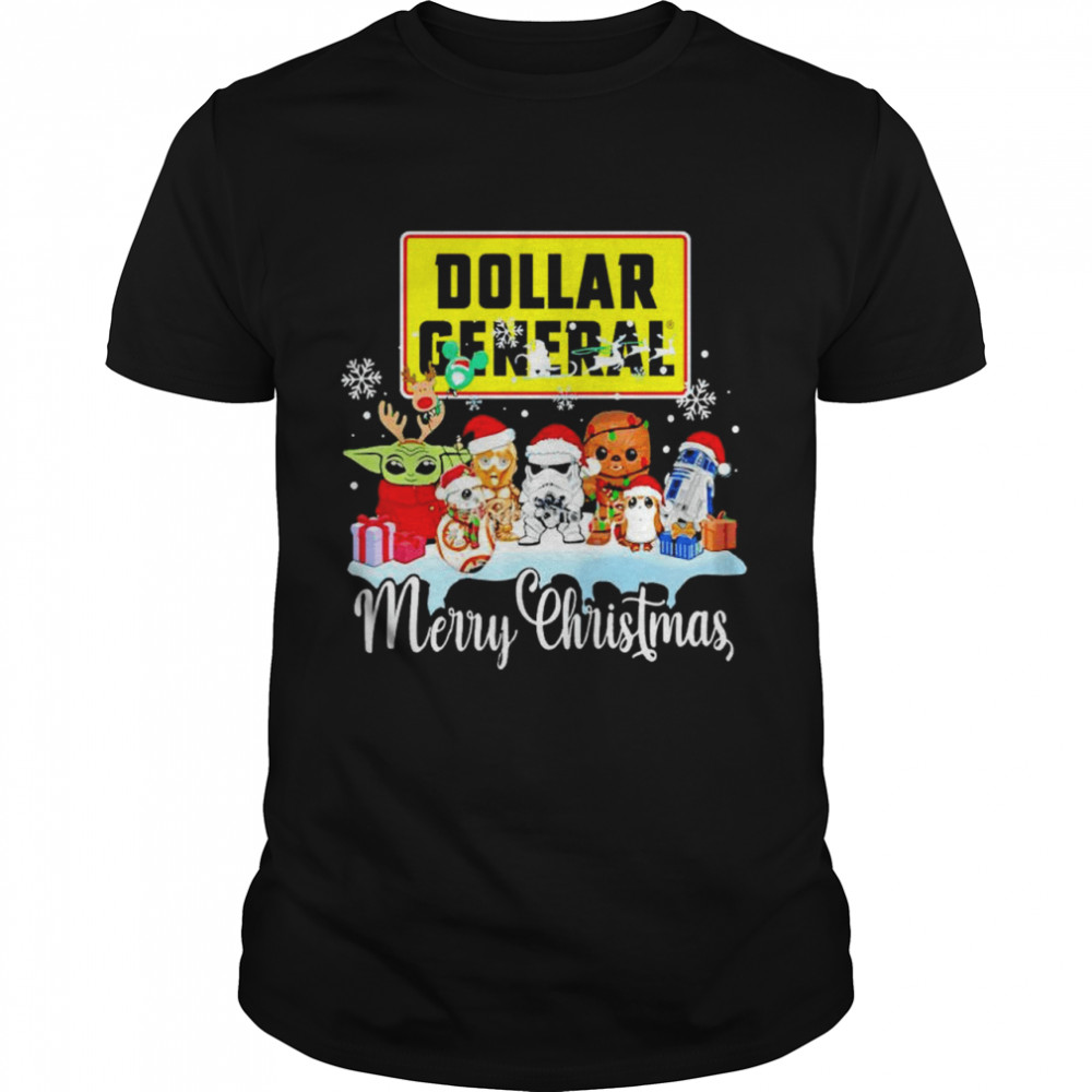 Star Wars characters Dollar General merry Christmas shirts