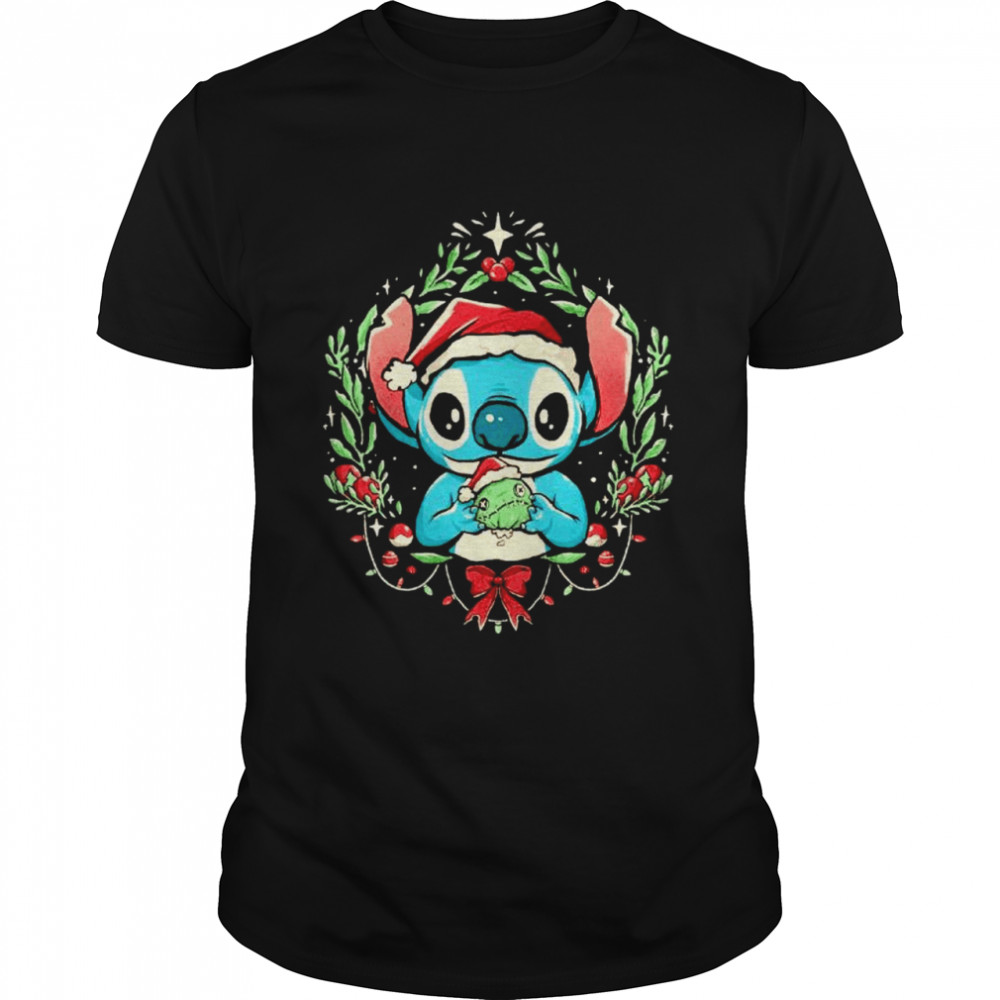 Stitchs huggings as frogs experiments Christmass shirts