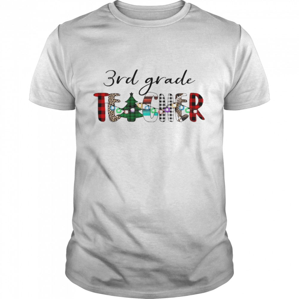 3rd Grade Teacher Christmas Sweater  Classic Men's T-shirt